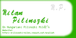 milan pilinszki business card